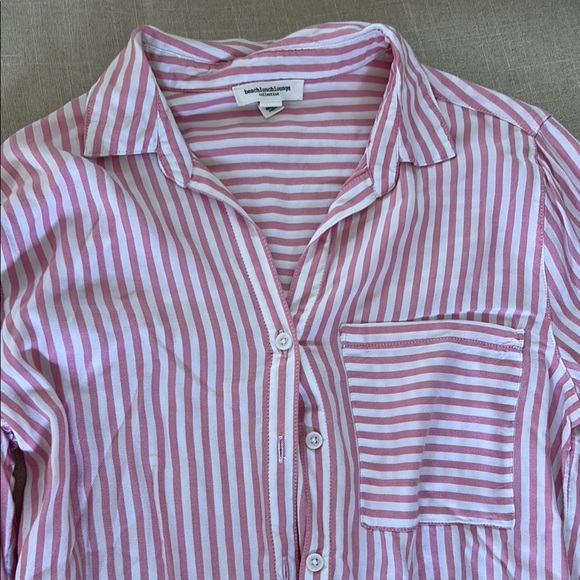 Pink Striped Button-Up Shirt - Picture 2 of 3